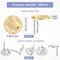 50 PCS Flat Round Ear Studs Earring Posts with Loop Hole Coin Jewelry 13.0 mm Gold Plated Disc Charms Earring for DIY Earrings Craft Making Supplies for Women Girls (White K, KC Gold)